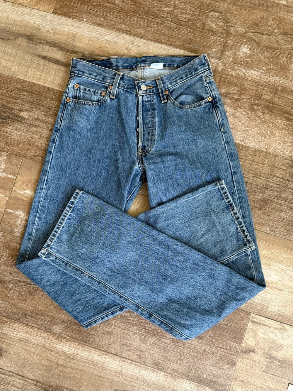 Vintage 2007 Levi's 501 Straight Leg Jeans Medium Stonewash 29 X 36 / Mexico
